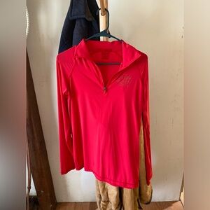 Women's Red Quarter-Zip Top cowgirl tuff